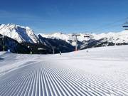 Very well-groomed slopes on the Ahorn