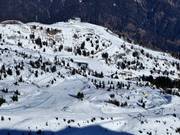 View over the Zoncolan ski area