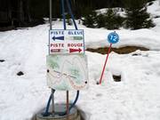Les Planards slope sign-posting