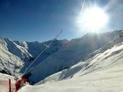 Snowmaking on the red Grubenkopf piste