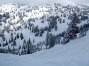 Challenging slopes at Peaked Mountain