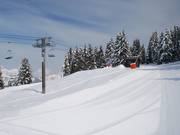 The easy slopes are in especially good condition