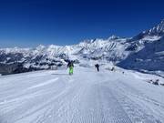 Skiing in high alpine terrain