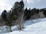 Snowmaking with lances in the Jackson Hole ski area
