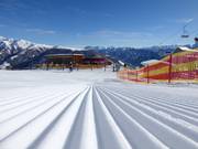 Perfectly groomed slope in the Sillian ski area