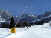 Snow-making lance in the ski resort of Carezza