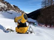 Snow production equipment in Pfelders