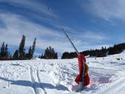 Snowmaking with lances in Kläppen