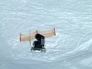 Mobile snow cannon in the high-altitude ski area