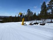 High-performance snow cannon in the Idre Fjäll ski resort