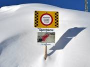It is forbidden to ski through restricted areas