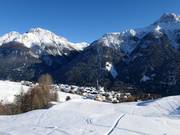 The village of Sent (only valley run, no lift connection)