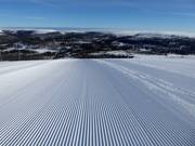 Freshly groomed slope in Tandådalen