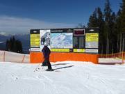 Information board in the ski resort of Garmisch-Classic