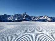 Start of the ski day on the Helm