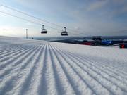 Perfect slope grooming in the Levi ski resort