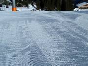 Groomed slope in Mellau