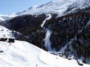 Difficult slope Berter down to Eja