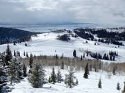 View of the cross-country trails at the Grand Targhee ski area