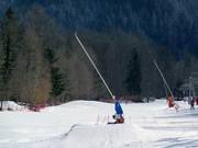 Snow guns at the Le Tourchet ski area