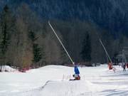 Snow lances in the Le Tourchet ski area