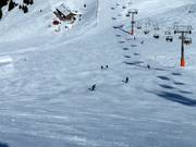 The black slope from Wastlhöhe is steep but wide.