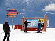 The names of the signs correspond to the designations on the piste map.