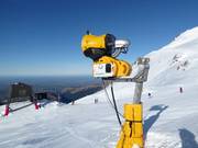 High-performance snow cannon at Mt. Hutt