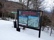 Trail map in the Killington ski area