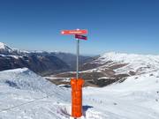 Slope signposting in the ski resort of Peyragudes