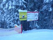 Slope signage in the Galsterberg ski area