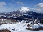 View of the accommodations in Hirafu Village and Yamada