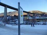 Bus stop directly at the valley station of the Bergeralmbahn