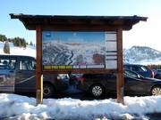 Slope map Grasgehren at the parking lot
