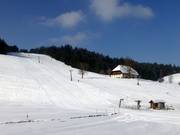 View of the ski area at the Schneeberg lifts