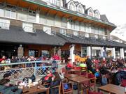 Sitting together at the Pradollano valley station