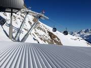 Perfect slope grooming at the Weißseejochbahn