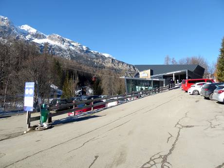 Cortina d’Ampezzo: access to ski resorts and parking at ski resorts – Access, Parking Cortina d'Ampezzo