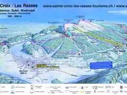 Trail map Les Rasses – Sainte-Croix