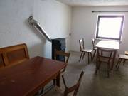 Heated lounge at the ski lift