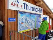 Information board at the valley station of the Thurnhof lifts