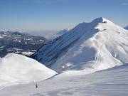 Cross-border slope with a view of the Fellhorn