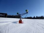 High-performance snow cannon in the Spindlermühle ski area