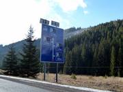 Information about the parking status at the Jasná ski resort.