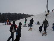 Toboggan slope next to the drag lift
