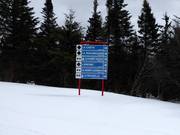 Slope signage at Mont-Sainte-Anne