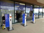 Well-maintained ski pass pick-up stations