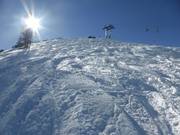 Deep-snow slope at the Hochegg chairlift