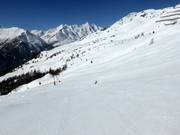 View over the slopes at Schareck with the Großglockner in the background