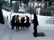 There is always a helping hand available at the chairlifts.